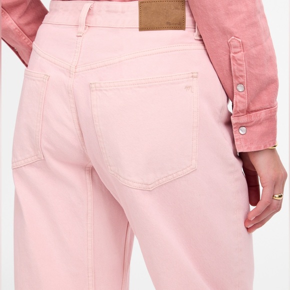 NWT Madewell The Darted Barrel-Leg Jean in Pink Size 32 - Picture 3 of 10